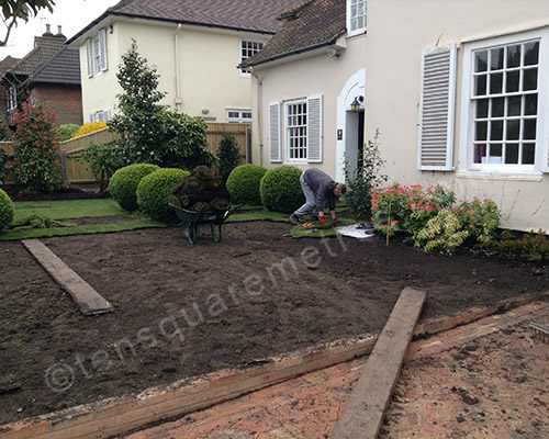 new lawn being laid