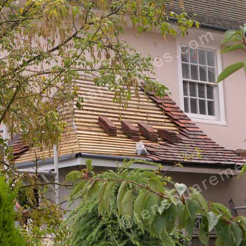 half tiled roof